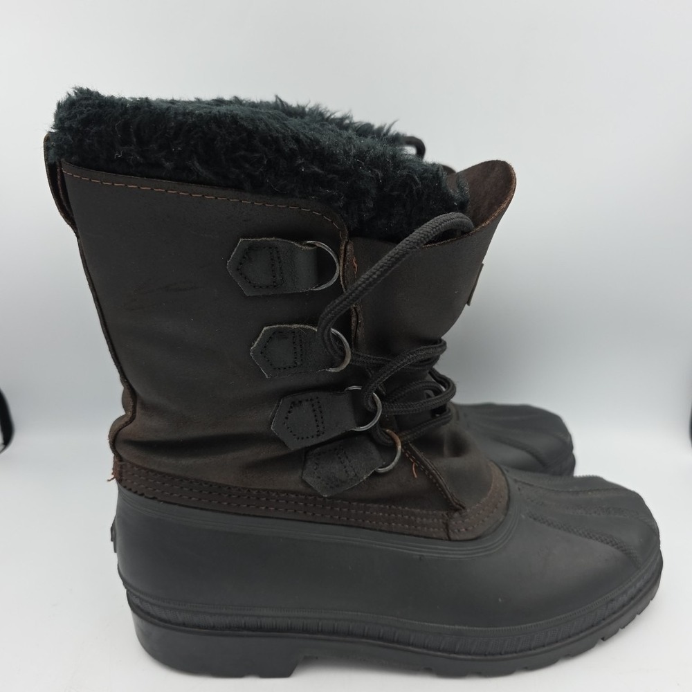 SOREL Kaufman Canada Insulated Winter Boots US Mens 8 Black Waterproof Snow Boot
